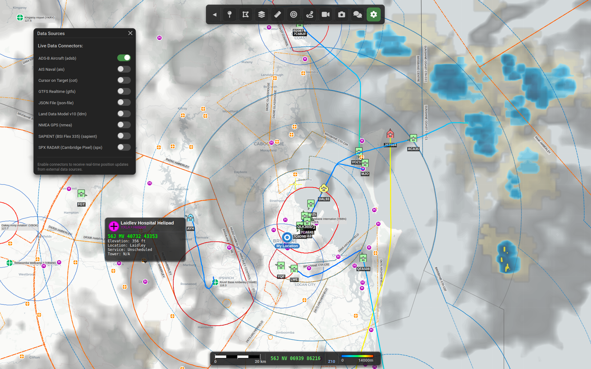 ADS-B Example Map